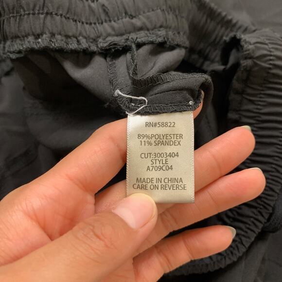 Max Studio Pants Womens XL Extra Large Black Elastic Waist Drawstring Mid Rise - Picture 9 of 12